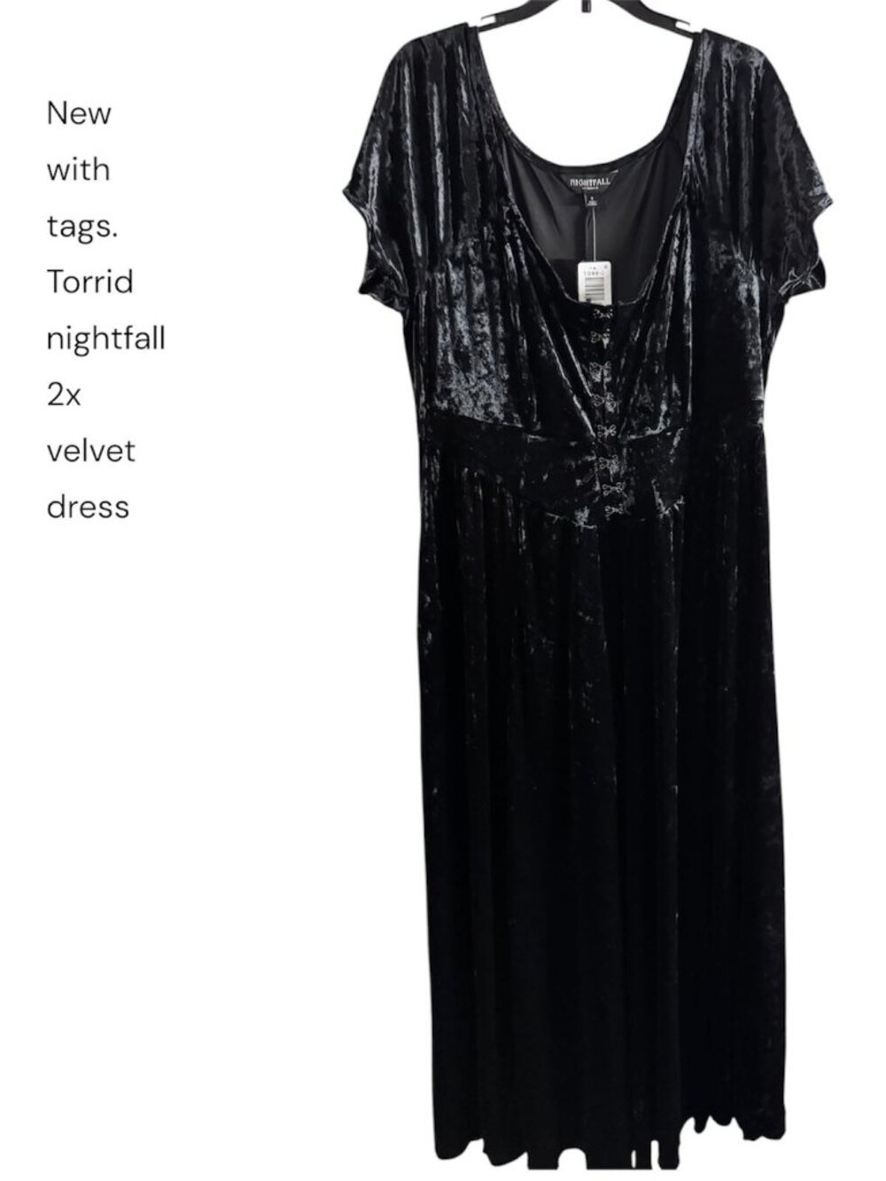 2x gothic velvet corset maxi dress